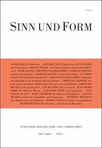 Sinn und Form 4/2013