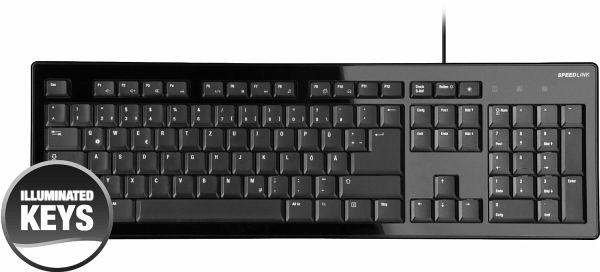 Speedlink SL-6483-IBK LITHOS Illuminated Scissor Keyboard kabelgebunden Speedlink SL-6483-IBK LITHOS Illuminated Scissor Keyboard kabelgebunden