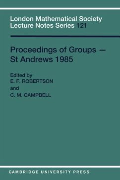 Cover Proceedings of Groups - St. Andrews 1985 (eBook, PDF)