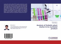 Analysis of Embelin plant marker & its marketed product - R., Badmanaban;Bhavsar, Jaimin