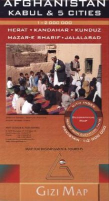 Gizi Map Afghanistan, Kabul & 5 Cities, Geographical Map