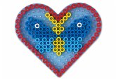Hama 8206 - Stiftplatte Herz für Maxi-Bügelperlen, transparent