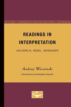 Readings in Interpretation - Warminski, Andrzej