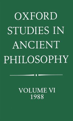 Cover Oxford Studies in Ancient Philosophy Volume VI 1988