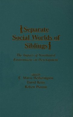 Separate Social Worlds of Siblings (eBook, PDF)