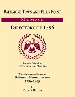 Baltimore and Fell's Point Directory of 1796 - Barnes, Robert