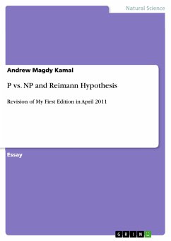 P vs. NP and Reimann Hypothesis (eBook, PDF)