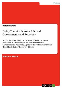 Policy Transfer, Disaster Affected Governments and Recovery (eBook, PDF)