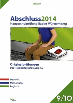 Cover Abschluss 2014, Hauptschulprüfung Baden-Württemberg, Originalprüfungen m. Audio-CD