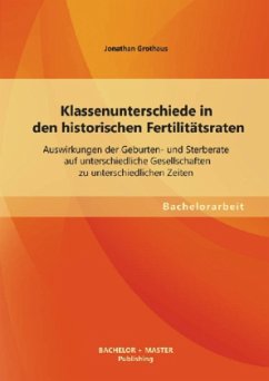 Klassenunterschiede in den historischen Fertilitätsraten: Auswirkungen der Geburten- und Sterberate auf unterschiedliche Gesellschaften zu unterschiedlichen Zeiten - Grothaus, Jonathan