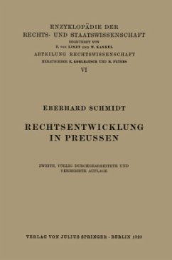 Rechtsentwicklung in Preussen - Schmidt, Eberhard