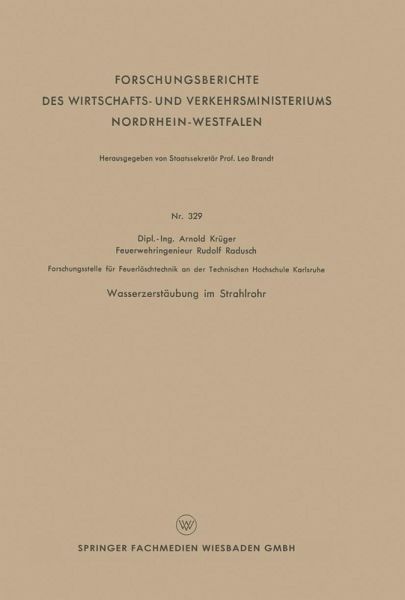 Wasserzerstäubung im Strahlrohr Wasserzerstäubung im Strahlrohr