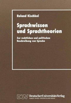 Sprachwissen und Sprachtheorien - Kischkel, Roland