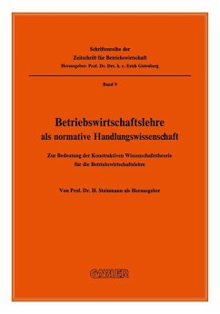 Cover Betriebswirtschaftslehre als normative Handlungswissenschaft