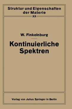 Kontinuierliche Spektren - Finkelnburg, Wolfgang