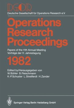 DGOR Papers of the 11th Annual Meeting Vorträge der 11. Jahrestagung