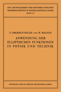 Anwendung der Elliptischen Funktionen in Physik und Technik - Oberhettinger, Fritz;Magnus, Wilhelm