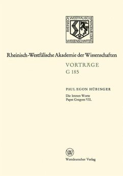 Die letzten Worte Papst Gregors VII - Hübinger, Paul Egon