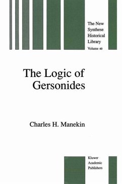 The Logic of Gersonides - Manekin, Charles H.