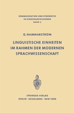 Cover Linguistische Einheiten im Rahmen der modernen Sprachwissenschaft