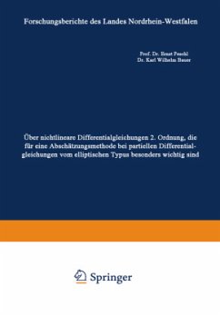 Über nichtlineare Differentialgleichungen 2. Ordnung, die für eine Abschätzungsmethode bei partiellen Differentialgleichungen vom elliptischen Typus besonders wichtig sind - Peschl, Ernst; Bauer, Karl Wilhelm