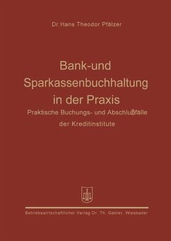 Bank- und Sparkassenbuchhaltung in der Praxis - Pfälzer, Hans Theodor