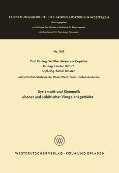 Systematik und Kinematik ebener und sphärischer Viergelenkgetriebe - Meyer zur Capellen, Walther