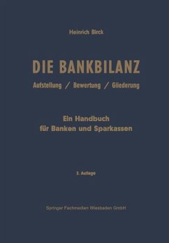 Die Bankbilanz - Birck, Heinrich