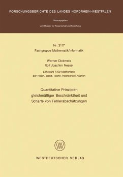 Cover Quantitative Prinzipien gleichmäßiger Beschränktheit und Schärfe von Fehlerabschätzungen