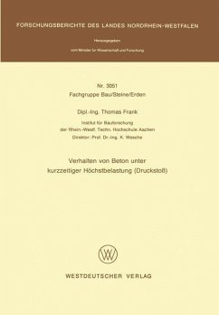 Verhalten von Beton unter kurzzeitiger Höchstbelastung (Druckstoß) - Frank, Thomas