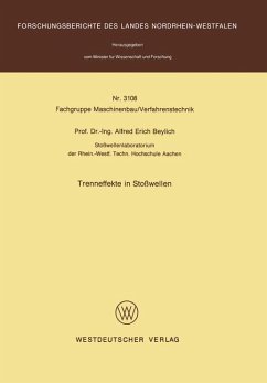 Trenneffekte in Stoßwellen - Beylich, Alfred E.