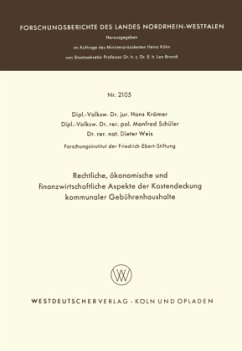 Rechtliche, ökonomische und finanzwirtschaftliche Aspekte der Kostendeckung kommunaler Gebührenhaushalte - Krämer, Hans