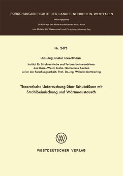 Theoretische Untersuchung über Schubdüsen mit Strahlbeimischung und Wärmeaustausch - Dwertmann, Dieter