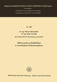 Glühversuche an Stahldrähten in verschiedenen Ofenatmosphären - Schwenzfeier, Werner