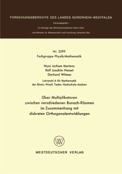 Über Multiplikatoren zwischen verschiedenen Banach-Räumen - Mertens, Hans-Jochem