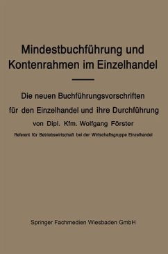 Mindestbuchführung und Kontenrahmen im Einzelhandel - Förster, Wolfgang