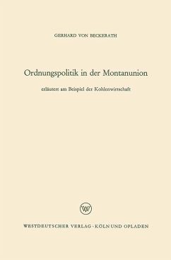 Cover Ordnungspolitik in der Montanunion