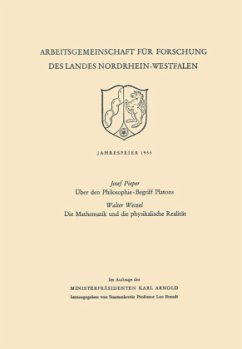 Über den Philosophie-Begriff Platons. Die Mathematik und die physikalische Realität - Pieper, Josef