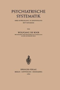 Psychiatrische Systematik - Boor, Wolfgang de