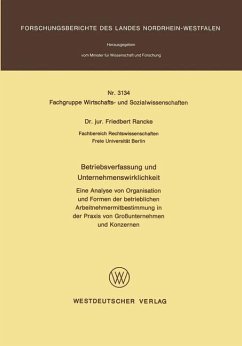 Betriebsverfassung und Unternehmenswirklichkeit - Rancke, Friedbert