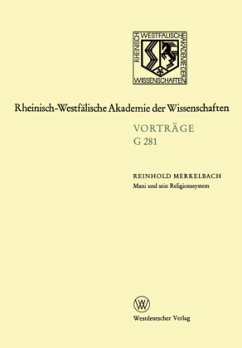 Mani und sein Religionssystem - Merkelbach, Reinhold