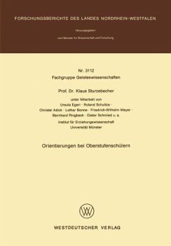 Orientierungen bei Oberstufenschülern - Sturzebecher, Klaus