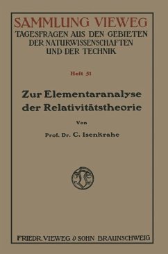 Zur Elementaranalyse der Relativitätstheorie - Isenkrahe, Caspar