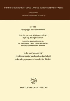 Untersuchungen zur Hochtemperaturwechselbeständigkeit schmelzgegossener feuerfester Steine - Krönert, Wolfgang