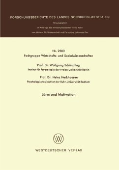 Lärm und Motivation - Schönpflug, Wolfgang