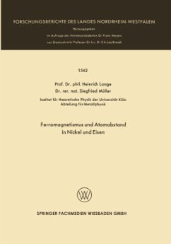 Ferromagnetismus und Atomabstand in Nickel und Eisen - Lange, Heinrich