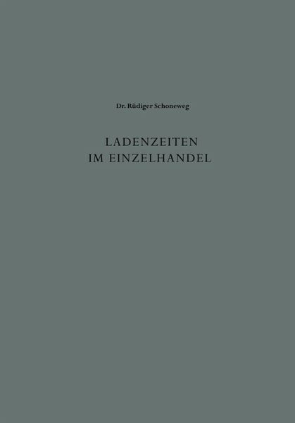 Ladenzeiten im Einzelhandel