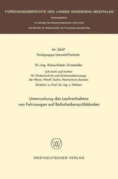 Untersuchung des Laufverhaltens von Fahrzeugen auf Rollscheibenprüfständen - Gramatke, Klaus-Dieter