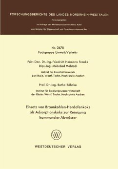 Einsatz von Braunkohlen-Herdofenkoks als Adsorptionskoks zur Reinigung kommunaler Abwässer - Franke, Friedrich Hermann