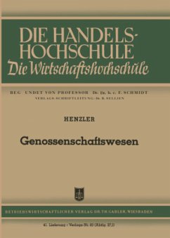 Genossenschaftswesen - Henzler, Reinhold